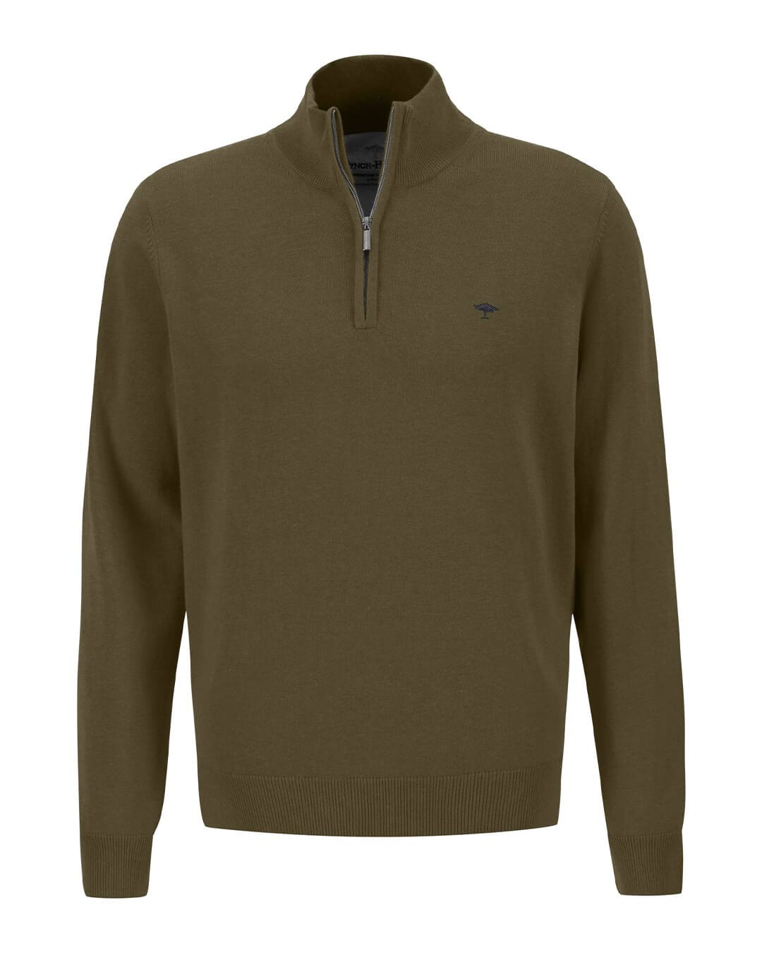 Fynch-Hatton Jumpers Fynch-Hatton Green Zip Up Jumper