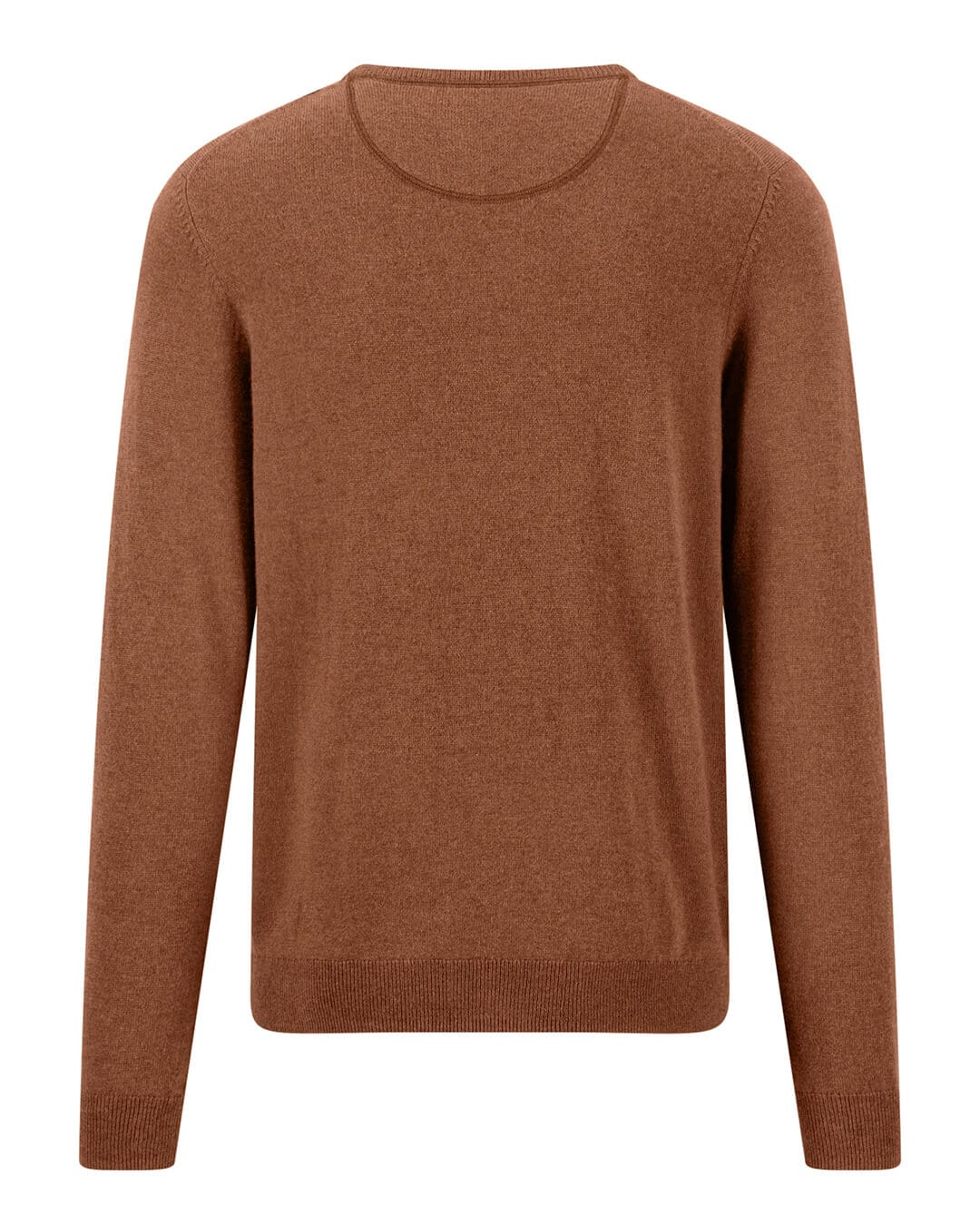 Fynch-Hatton Jumpers Fynch-Hatton Hazel Brown Merino Cashmere Crew Neck Jumper