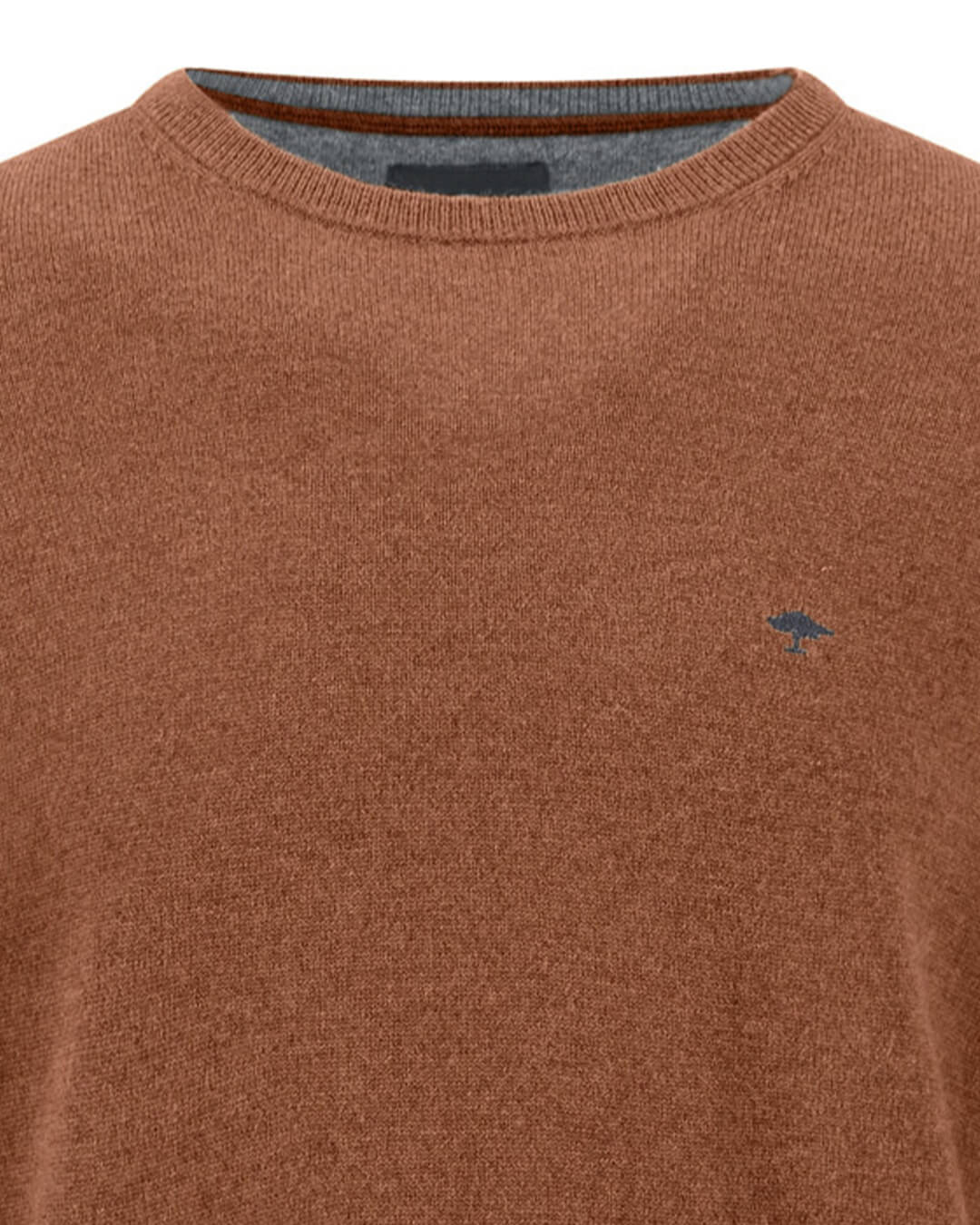 Fynch-Hatton Jumpers Fynch-Hatton Hazel Brown Merino Cashmere Crew Neck Jumper