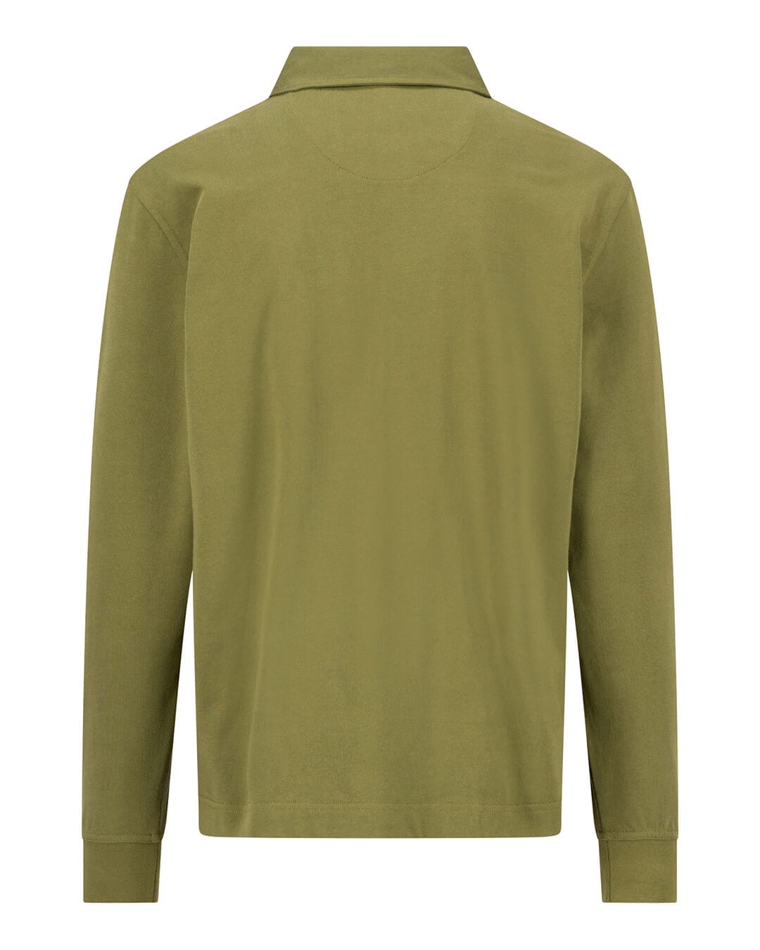Fynch-Hatton Jumpers Fynch-Hatton Moss Green Solid Interlock Rugby Jumper