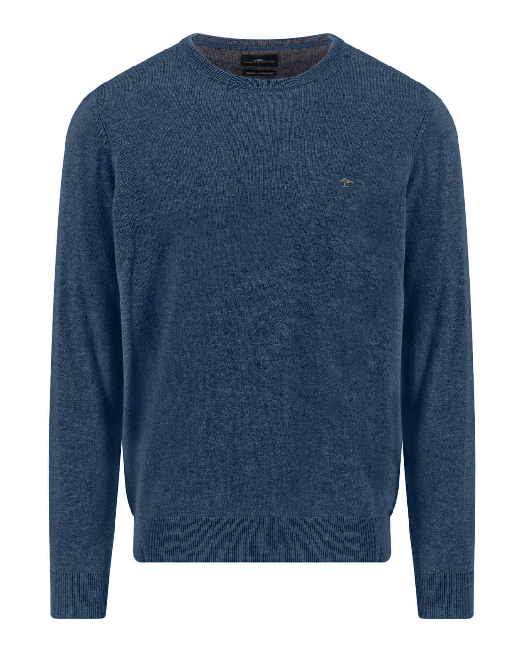 Fynch-Hatton Jumpers Fynch-Hatton Navy Blue O-Neck Merino Cashmere Jumper