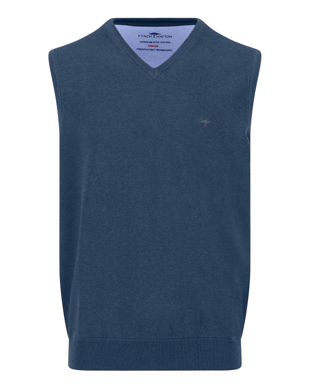 Fynch-Hatton Superfine Cotton V-Hals Trui in kleur Meadow | Jan Rozing Fynch-Hatton Superfine Cotton V-Hals Trui in kleur Meadow | Jan Rozing