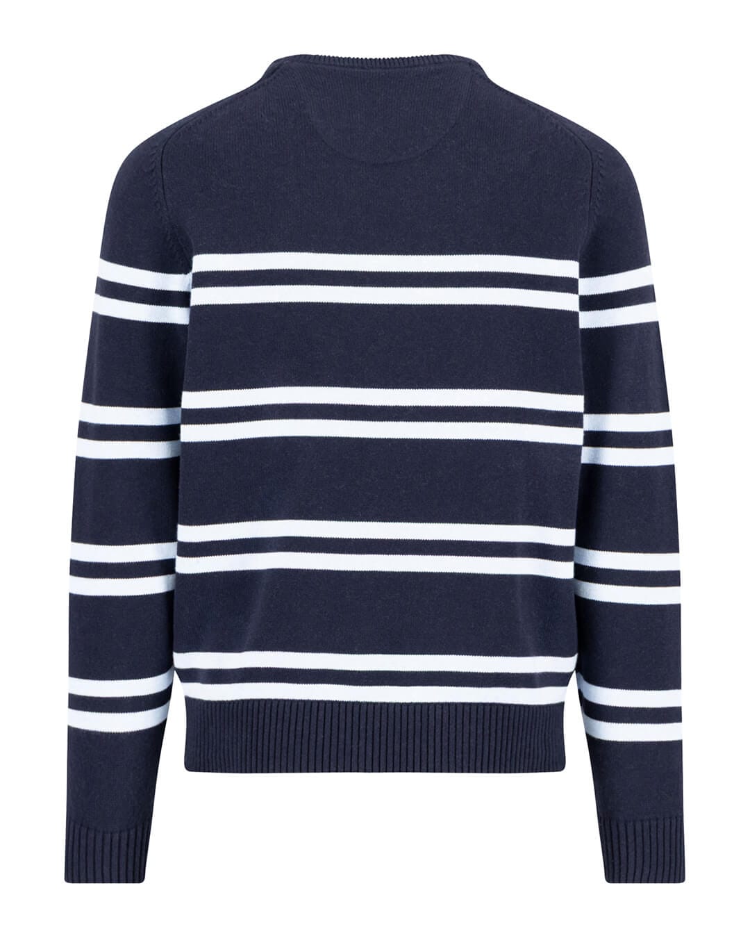 Fynch-Hatton Jumpers Fynch-Hatton O-Neck Supersoft Striped Navy
