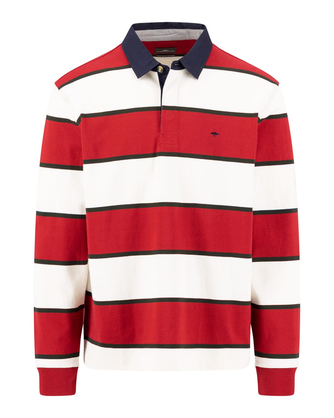 Fynch-Hatton Jumpers Fynch-Hatton Orange Fynch-Hatton Interlock Rugby Striped Brick F346