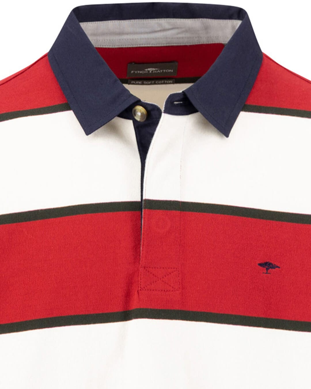 Fynch-Hatton Jumpers Fynch-Hatton Orange Fynch-Hatton Interlock Rugby Striped Brick F346