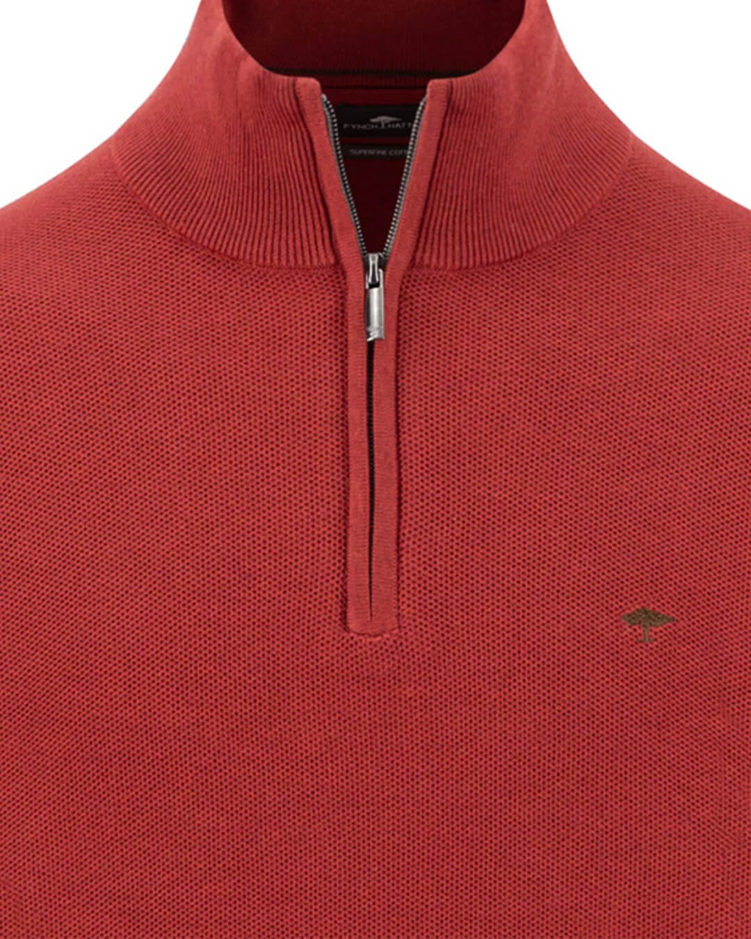 Fynch-Hatton Jumpers Fynch-Hatton Orange Fynch-Hatton Troyer Zip Structure Brick F346