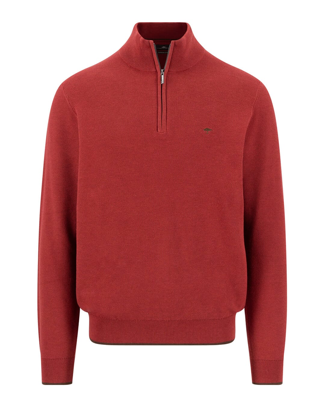Fynch-Hatton Jumpers Fynch-Hatton Orange Fynch-Hatton Troyer Zip Structure Brick F346