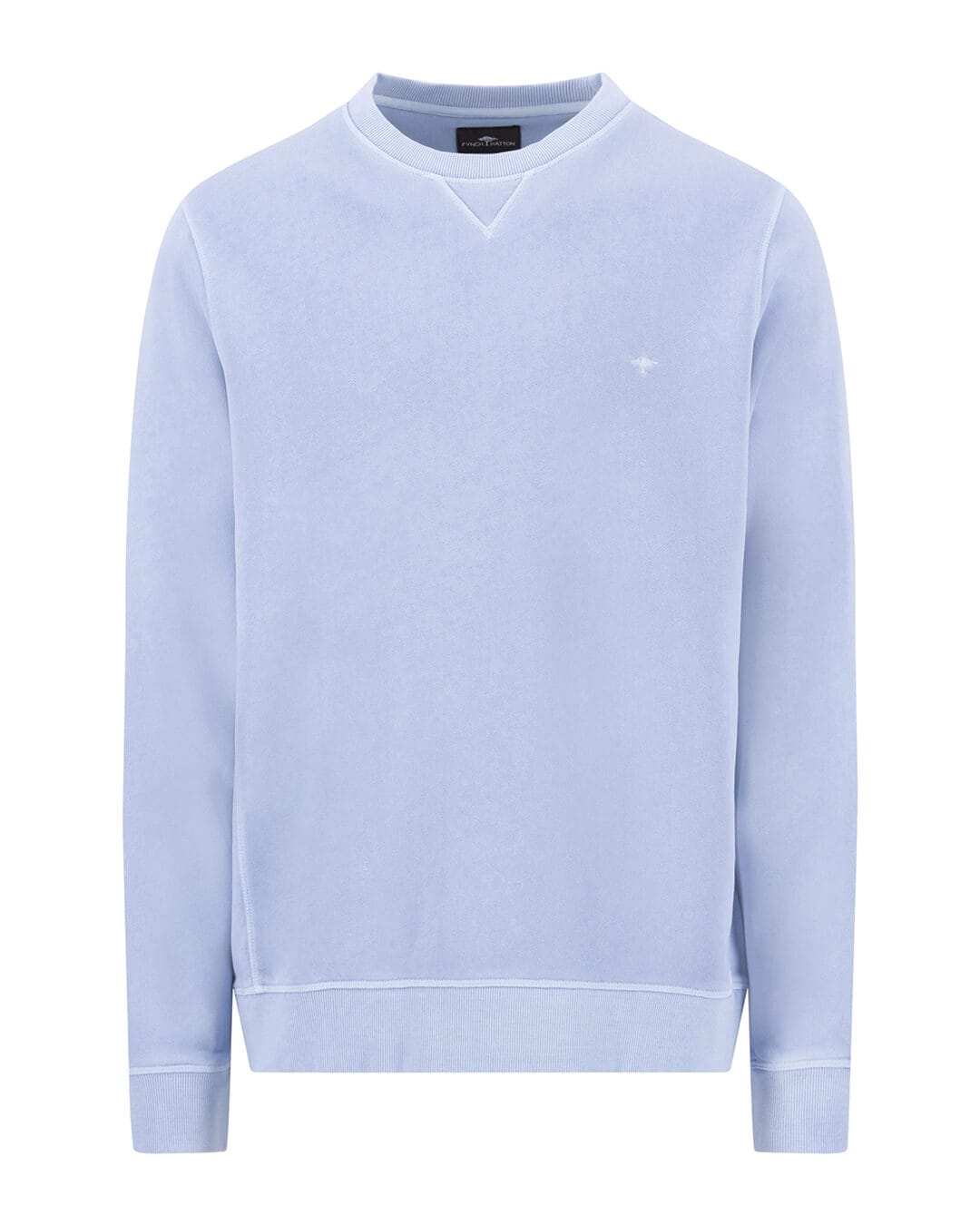 Fynch-Hatton Jumpers Fynch-Hatton Sweat Crewneck Garment Dyed New Breeze