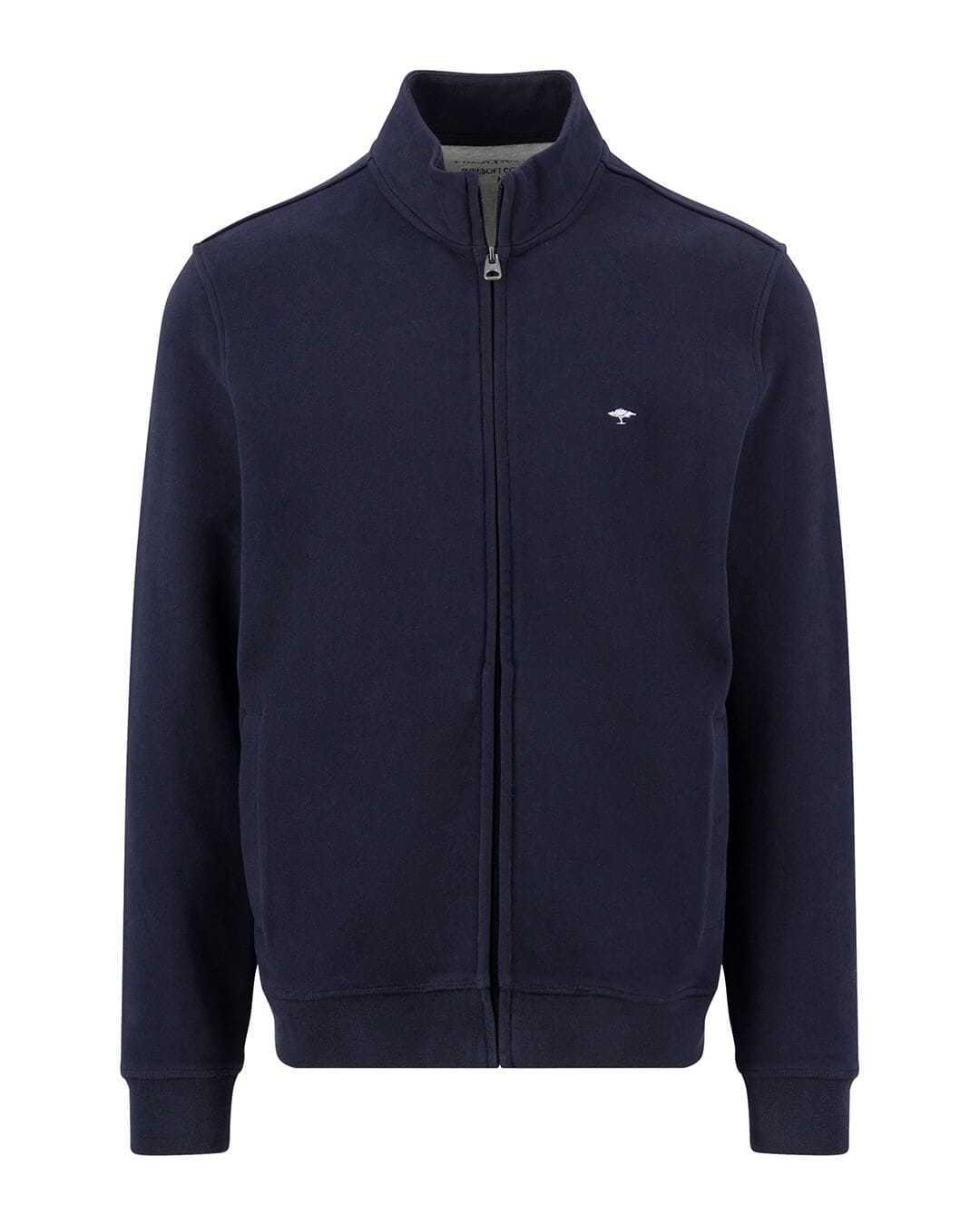 Fynch-Hatton Jumpers Fynch-Hatton Sweat Stand-Up Cardigan Navy