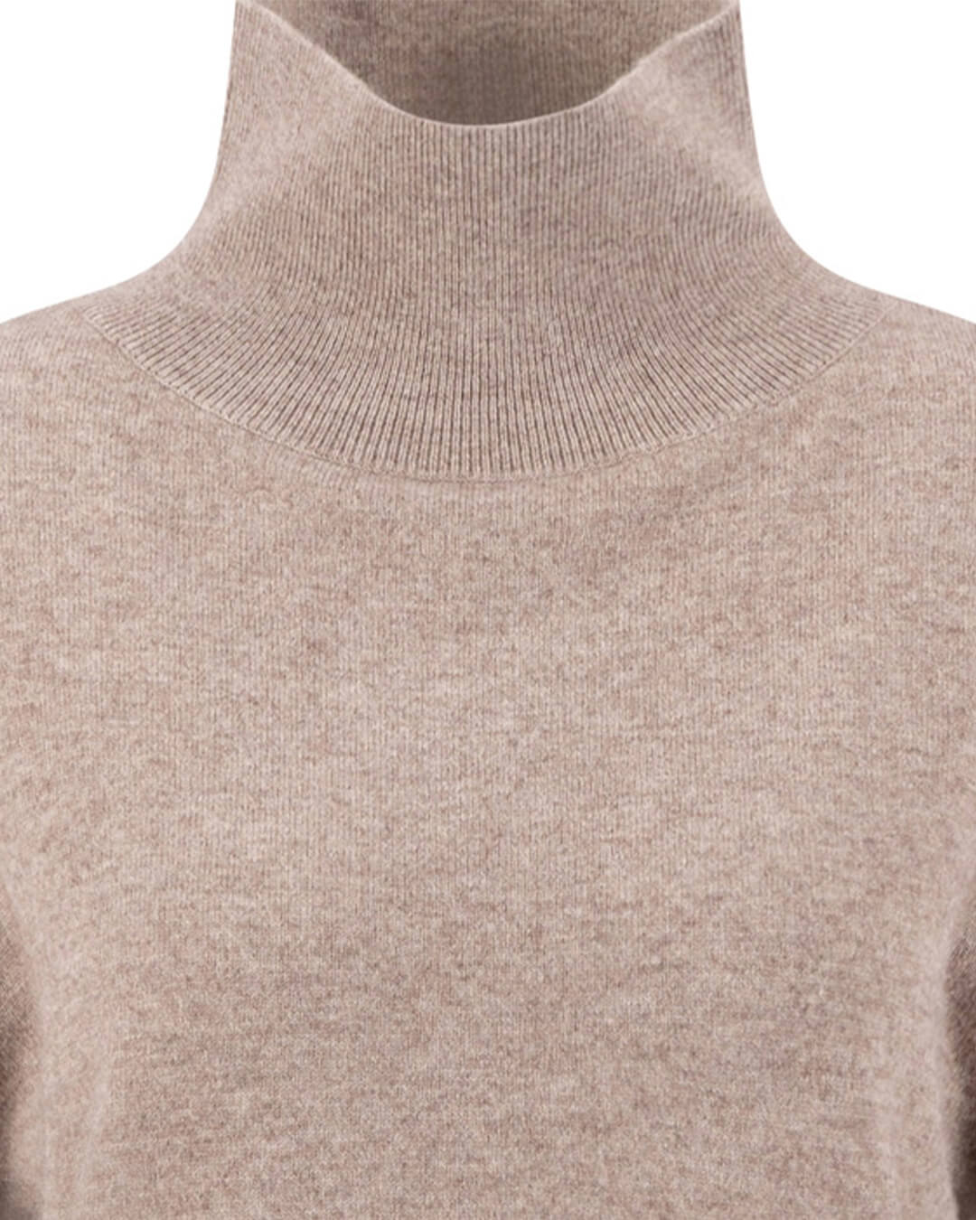 Fynch-Hatton Jumpers Fynch-Hatton Taupe Wool Mix Roll Neck Jumper