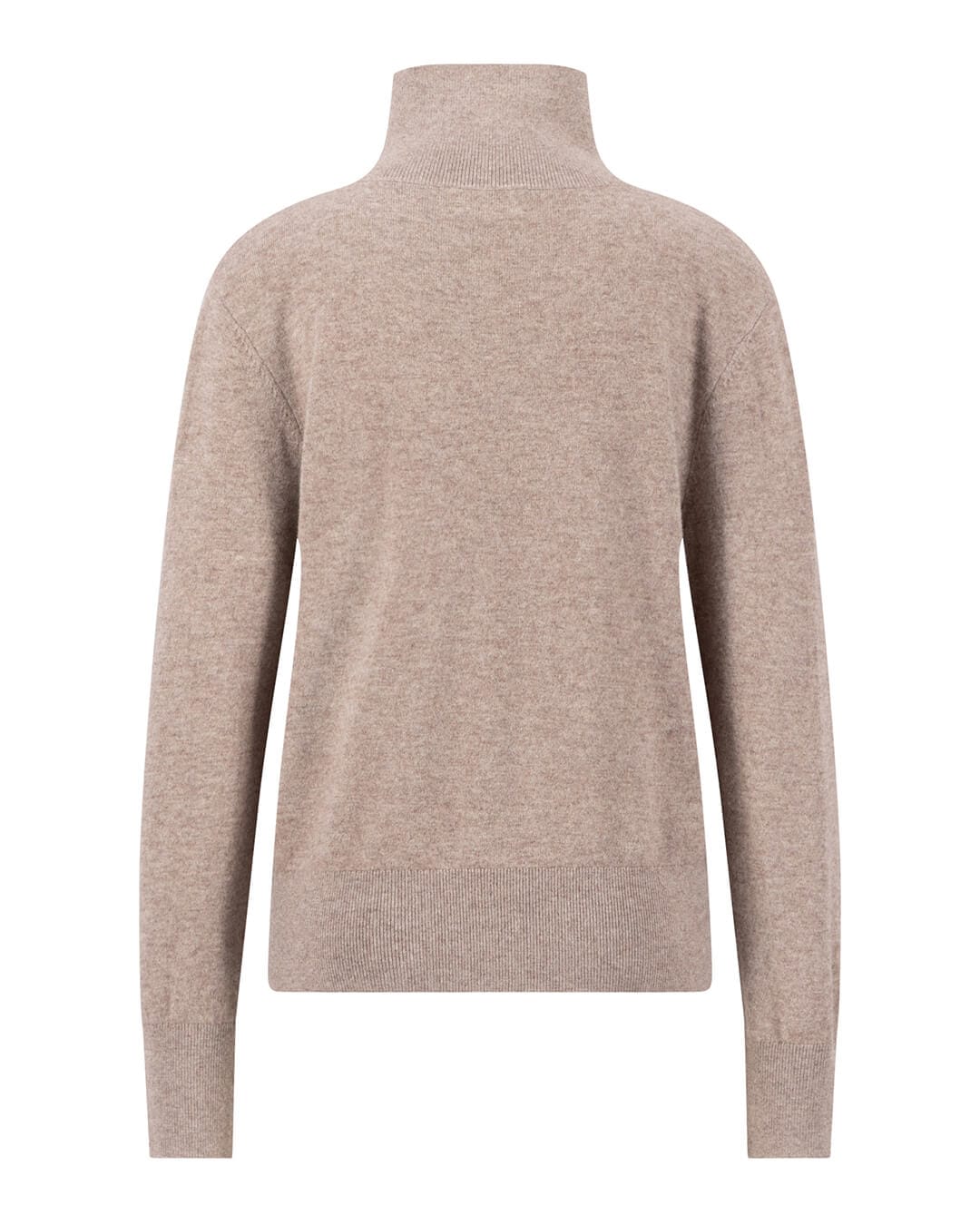 Fynch-Hatton Jumpers Fynch-Hatton Taupe Wool Mix Roll Neck Jumper