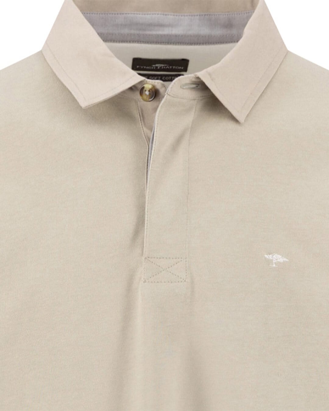 Fynch-Hatton Jumpers Fynch-Hatton Terracotta Solid Interlock Rugby Jumper