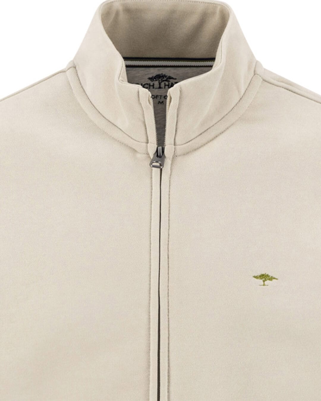 Fynch-Hatton Jumpers Fynch-Hatton Terracotta Stand-Up Collar Sweat Cardigan
