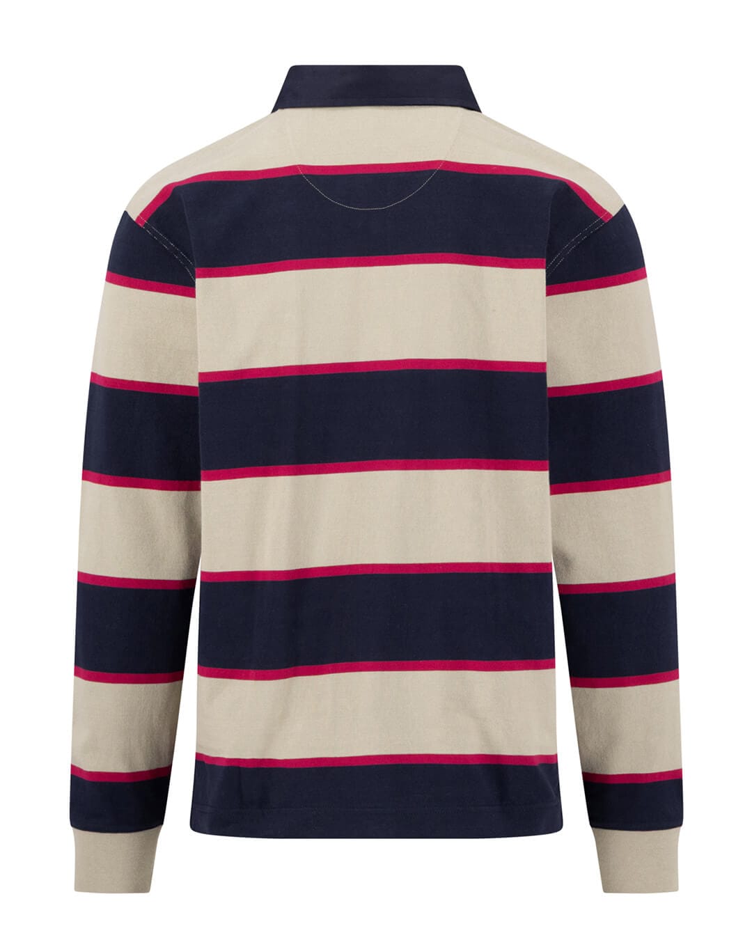 Fynch-Hatton Jumpers Fynch-Hatton Terracotta Striped Interlock Rugby Jumper