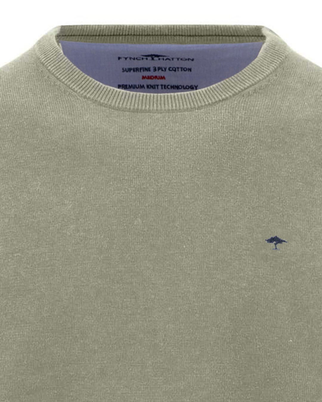 Fynch-Hatton Jumpers Fynch-Hatton Terracotta Superfine Crew Neck Jumper