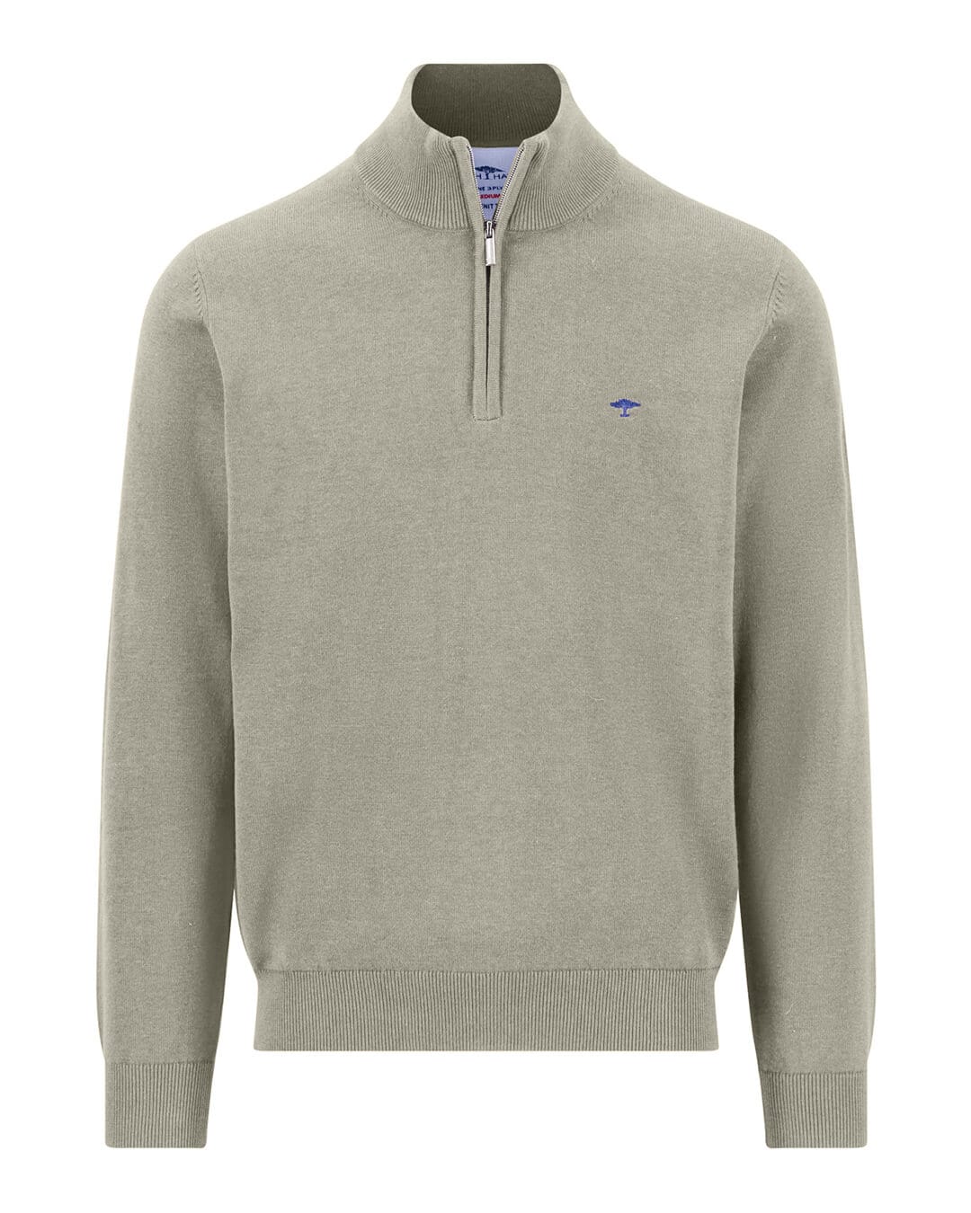 Fynch-Hatton Jumpers Fynch-Hatton Terracotta Superfine Half-Zip Jumper