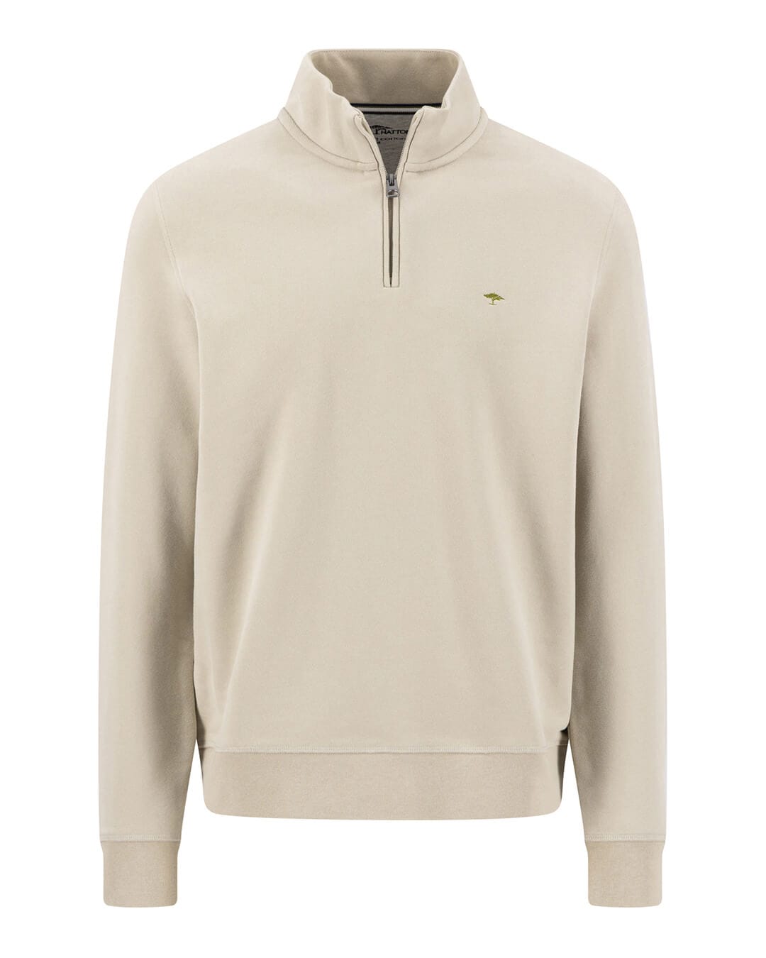 Fynch-Hatton Jumpers Fynch-Hatton Terracotta Sweat Half-Zip Jumper