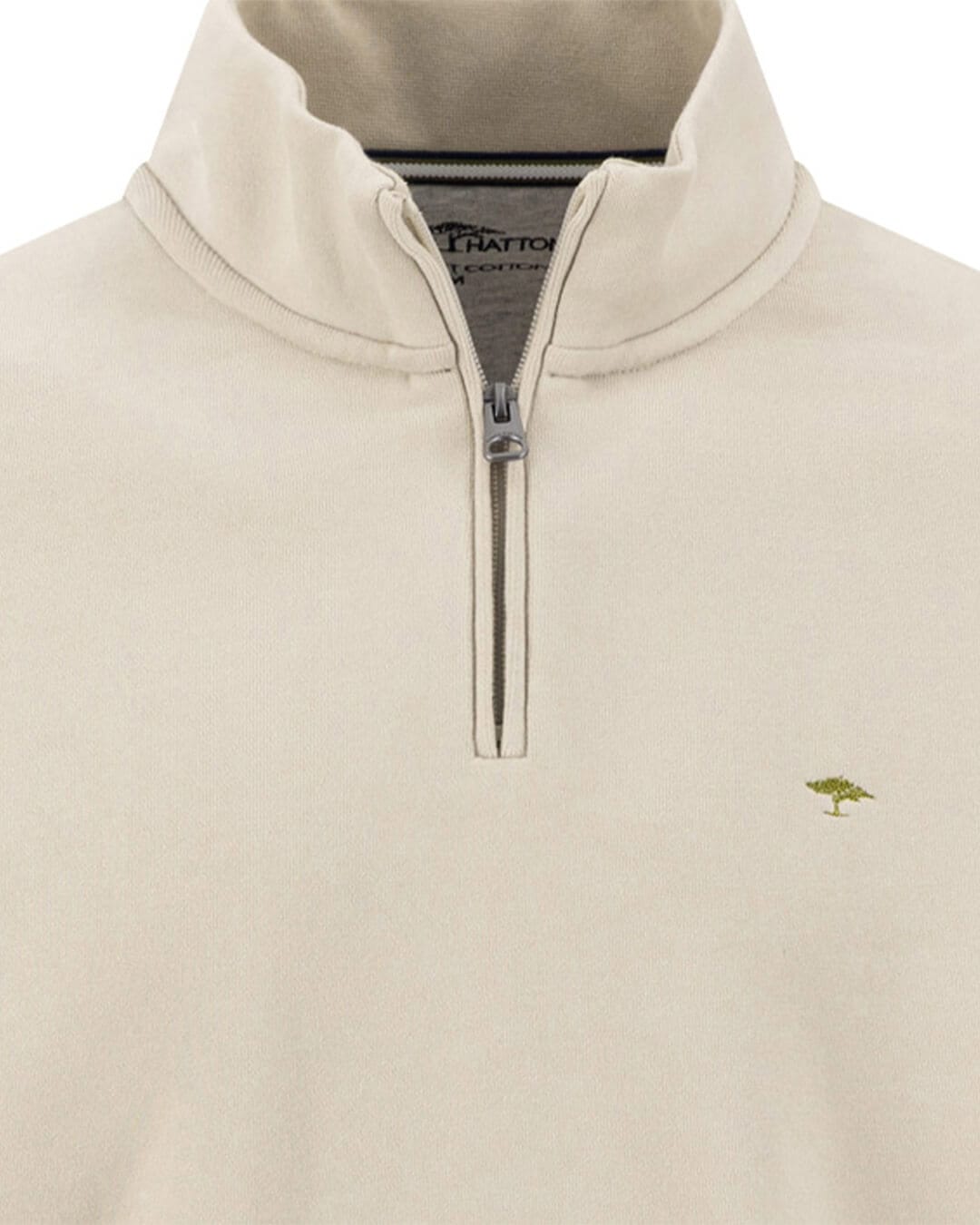Fynch-Hatton Jumpers Fynch-Hatton Terracotta Sweat Half-Zip Jumper