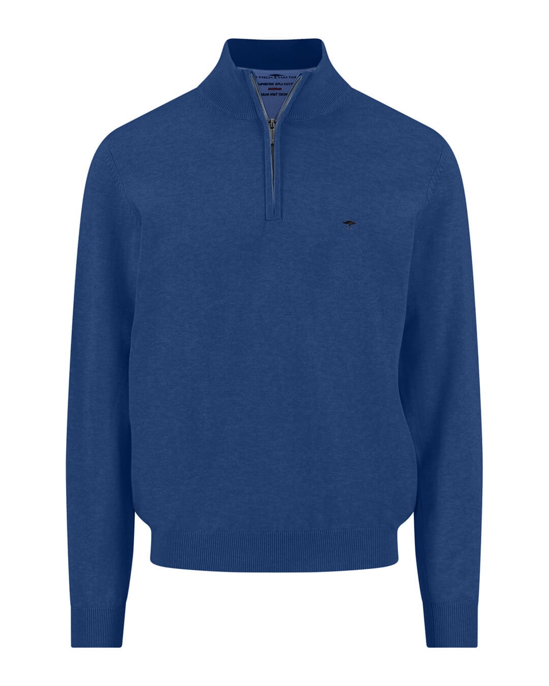 Fynch-Hatton Jumpers Fynch-Hatton Troyer-Zip Superfine Harbor Blue