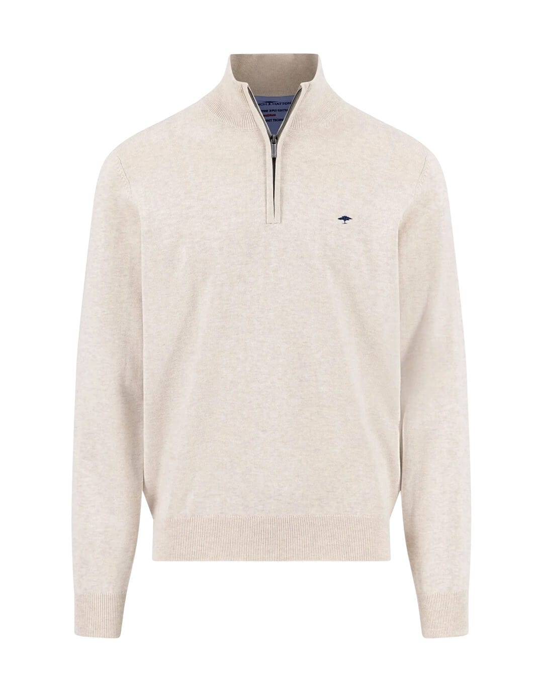 Fynch-Hatton Jumpers Fynch-Hatton Troyer-Zip Superfine New Offwhite