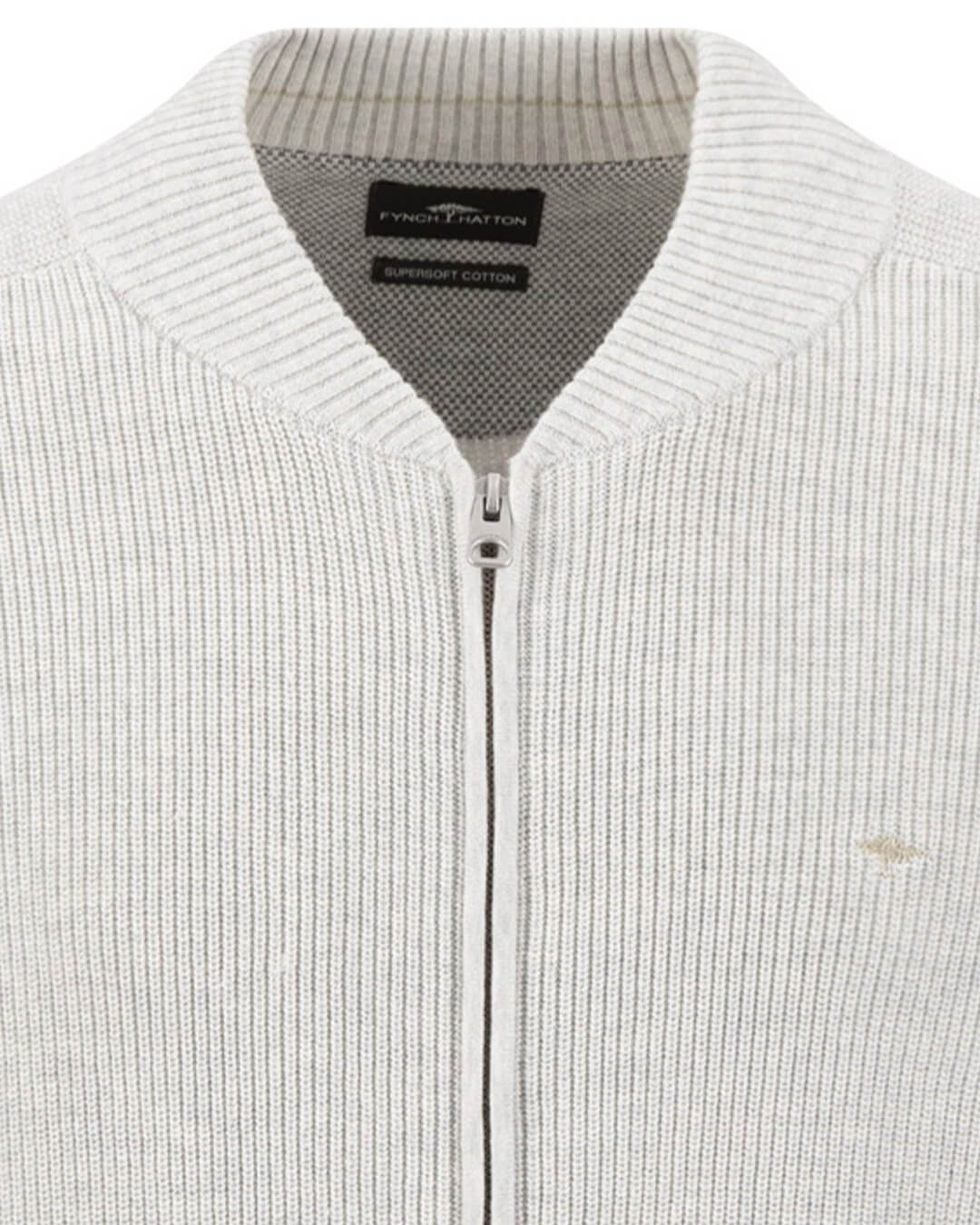 Fynch-Hatton Jumpers Fynch-Hatton White College Structure Supersoft Cardigan