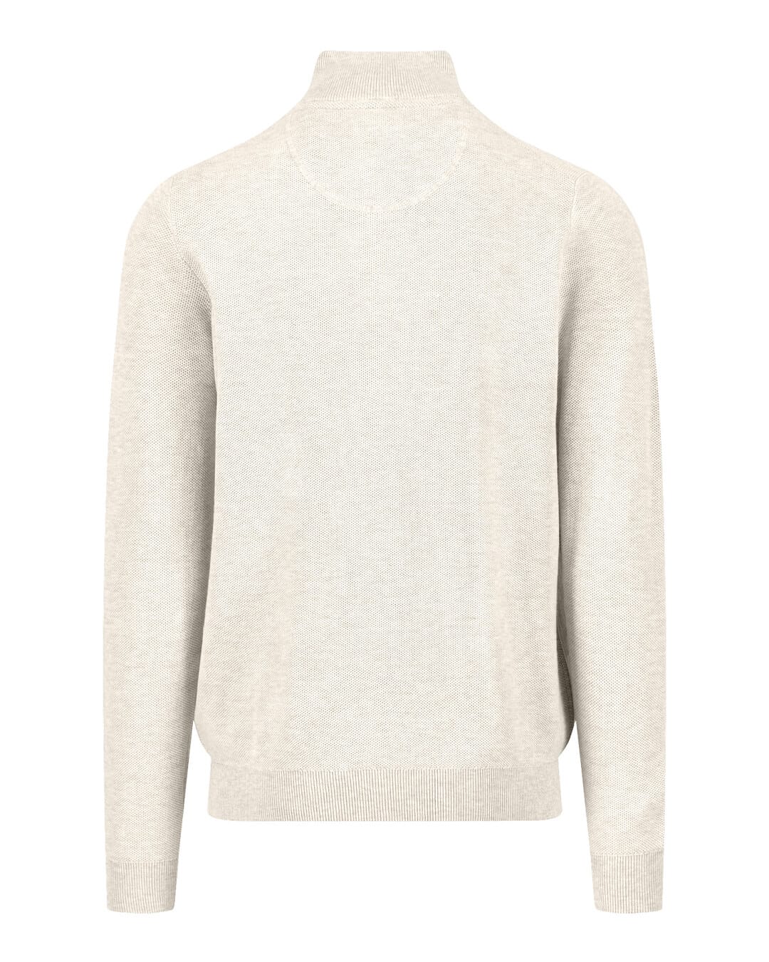 Fynch-Hatton Jumpers Fynch-Hatton White Structure Half-Zip Jumper