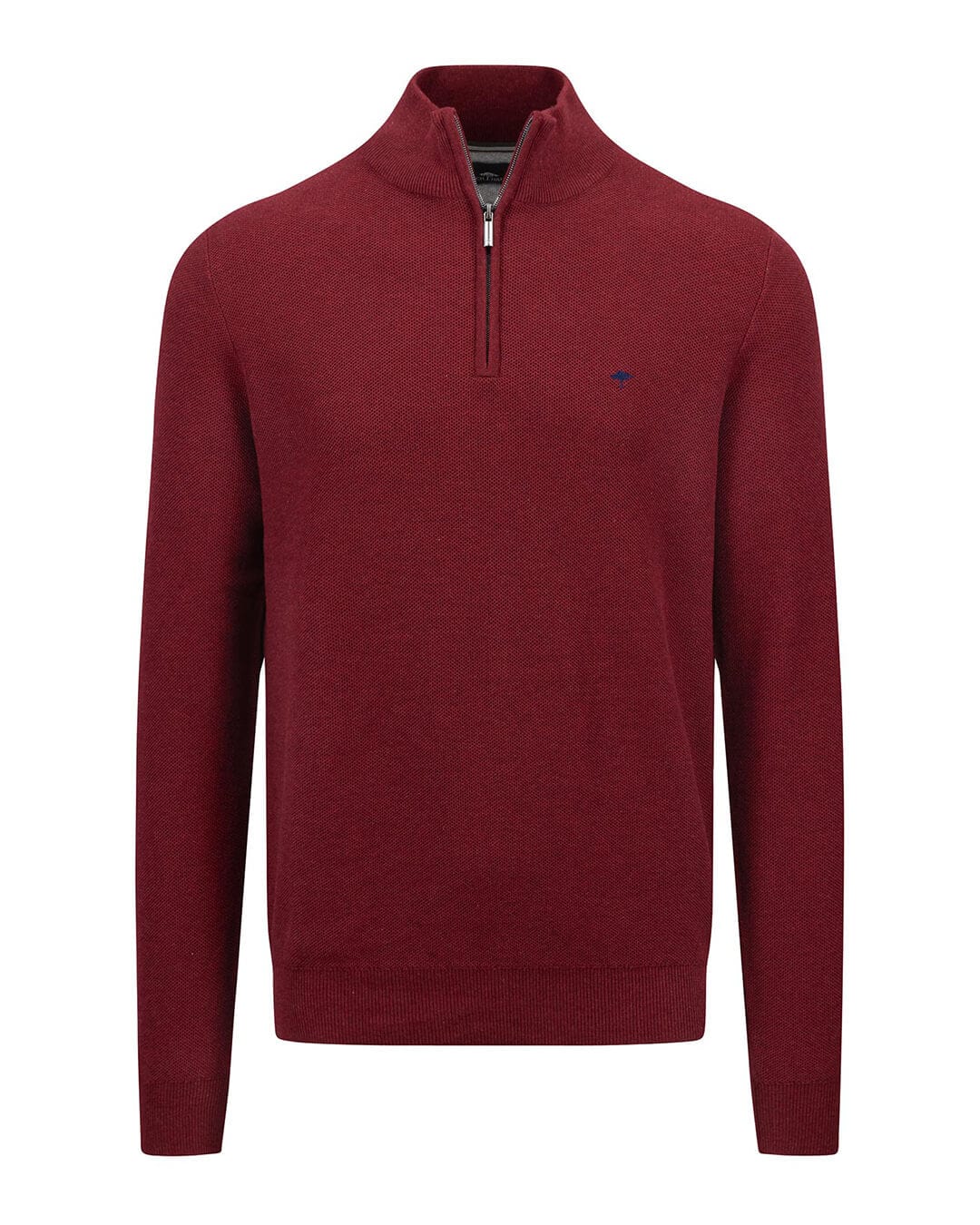 Fynch-Hatton Jumpers Troyer-Zip Structure Ruby Red F303 AW24 New  1414222F303