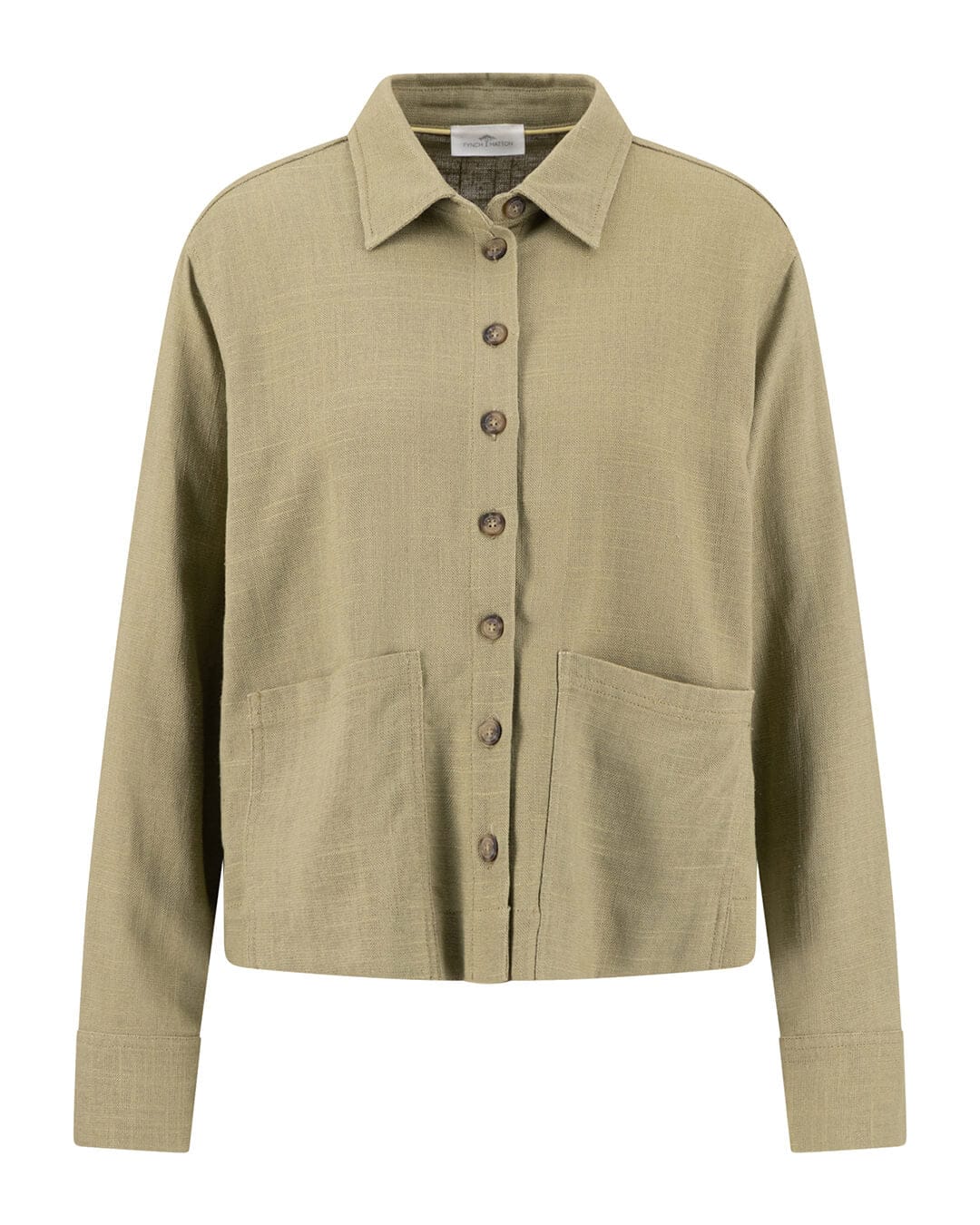Fynch-Hatton Outerwear Fynch-Hatton Jacket Heavy Linen Mix Barley Green