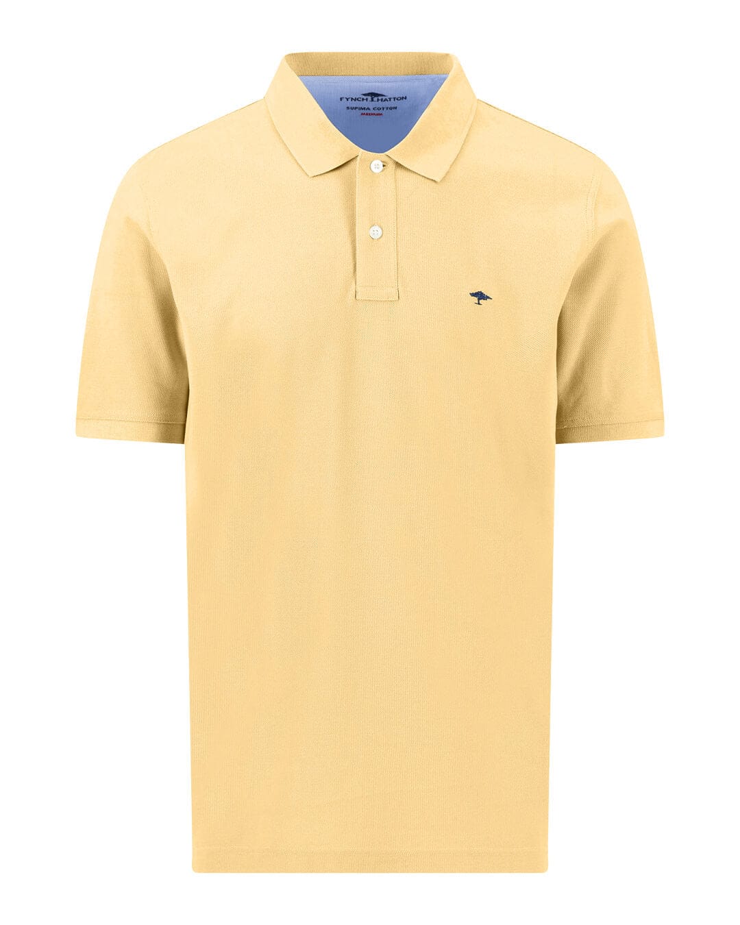 Fynch-Hatton Polo Shirts Fynch-Hatton Basic Polo Premium Cotton Pale Yellow