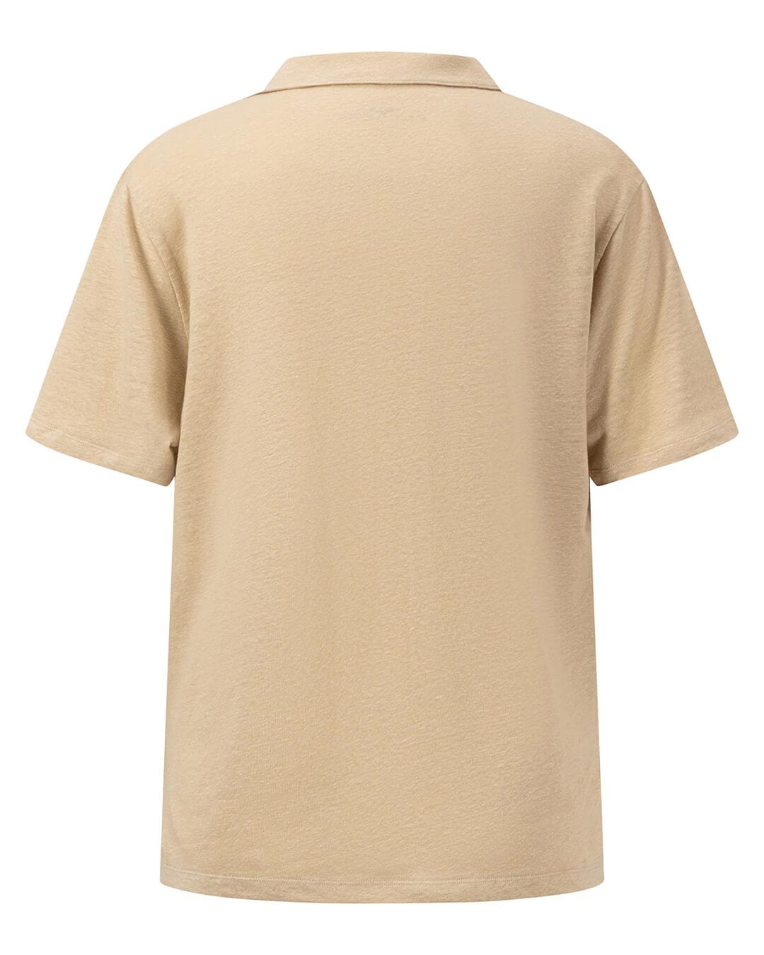 Fynch-Hatton Polo Shirts Fynch-Hatton Beige Linen Polo Shirt