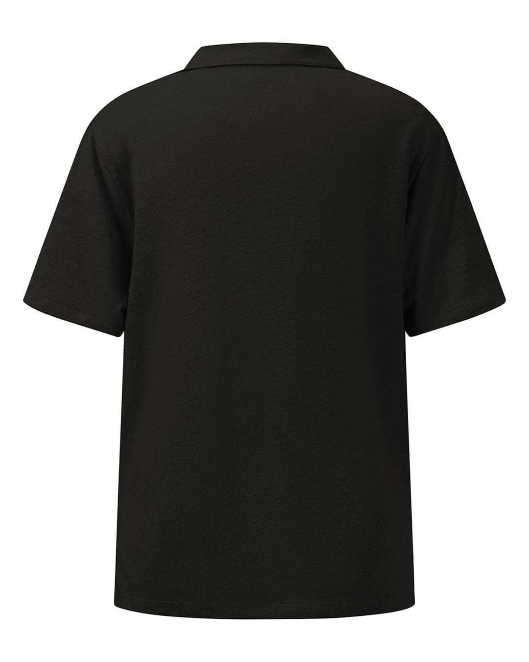 Fynch-Hatton Polo Shirts Fynch-Hatton Black Linen Polo Shirt