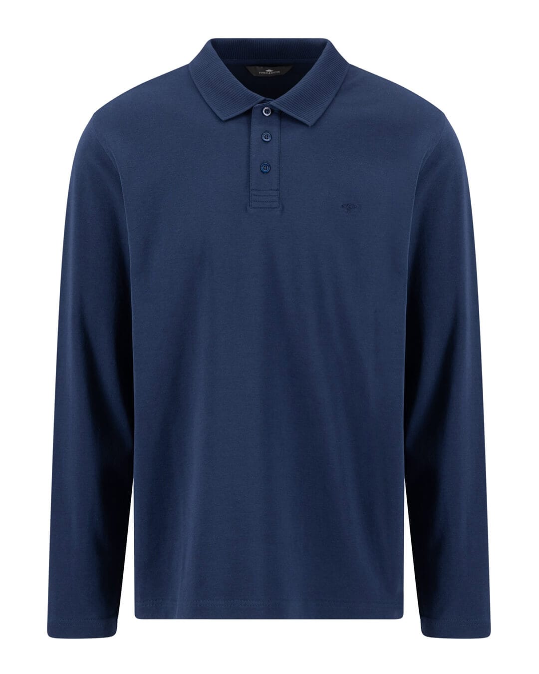 Fynch-Hatton Polo Shirts Fynch-Hatton Blue Fynch-Hatton Polo Ls Compact Cotton Ink Blue F661