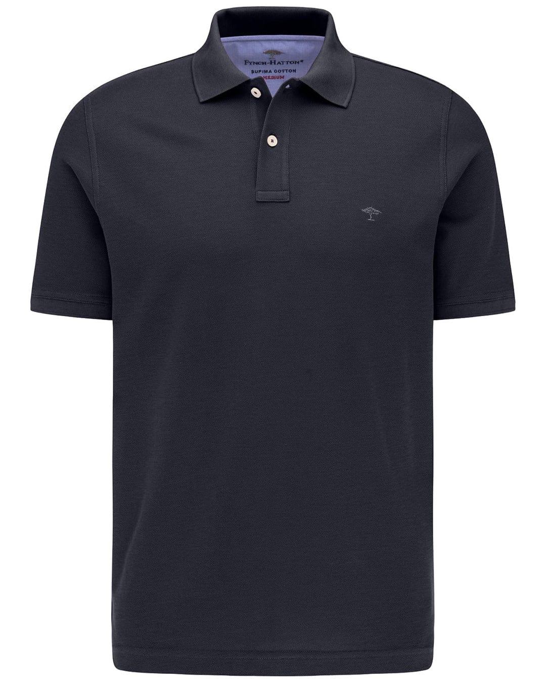 Fynch-Hatton Polo Shirts Fynch-Hatton Classic Supima Cotton Navy Polo Shirt
