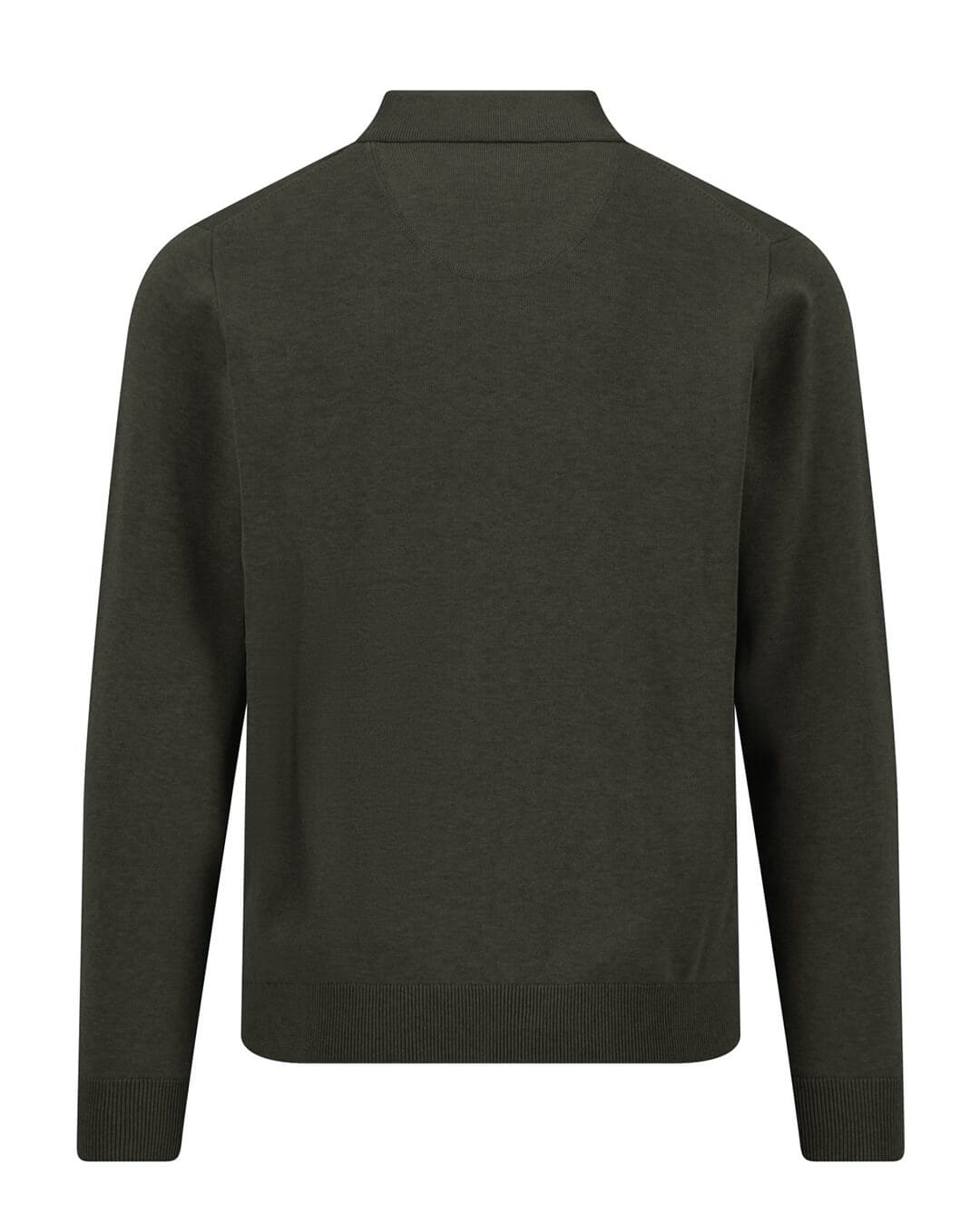 Fynch-Hatton Polo Shirts Fynch-Hatton Dark Green Superfine Long Sleeve Polo Shirt