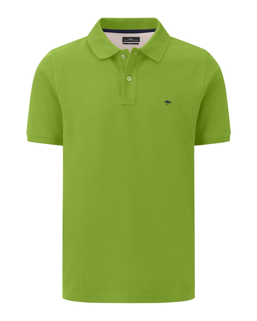 Fynch-Hatton Polo Shirts Fynch-Hatton Green Basic Supima Cotton Polo Shirt