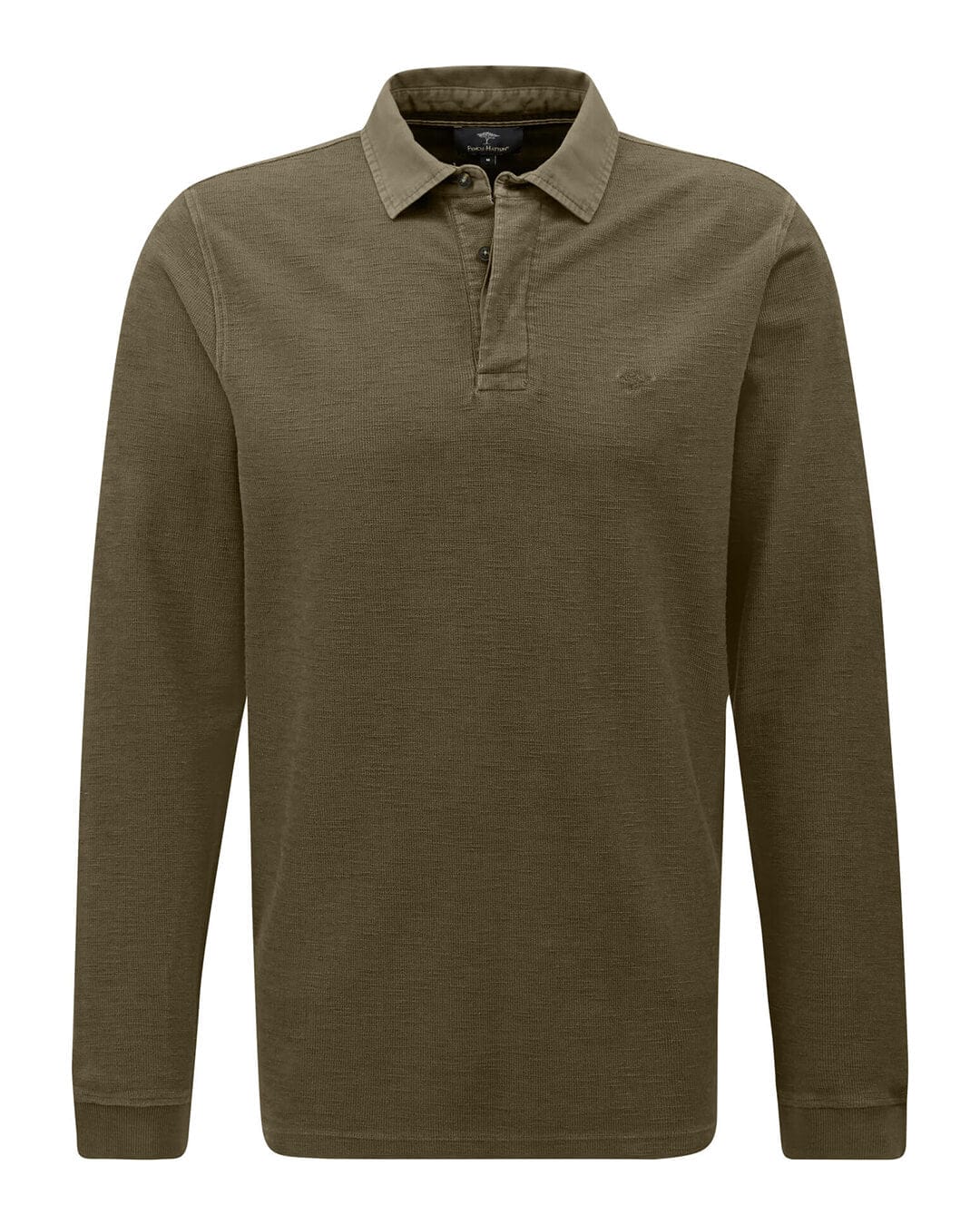 Fynch-Hatton Polo Shirts Fynch-Hatton Green Garment Dye Rugger