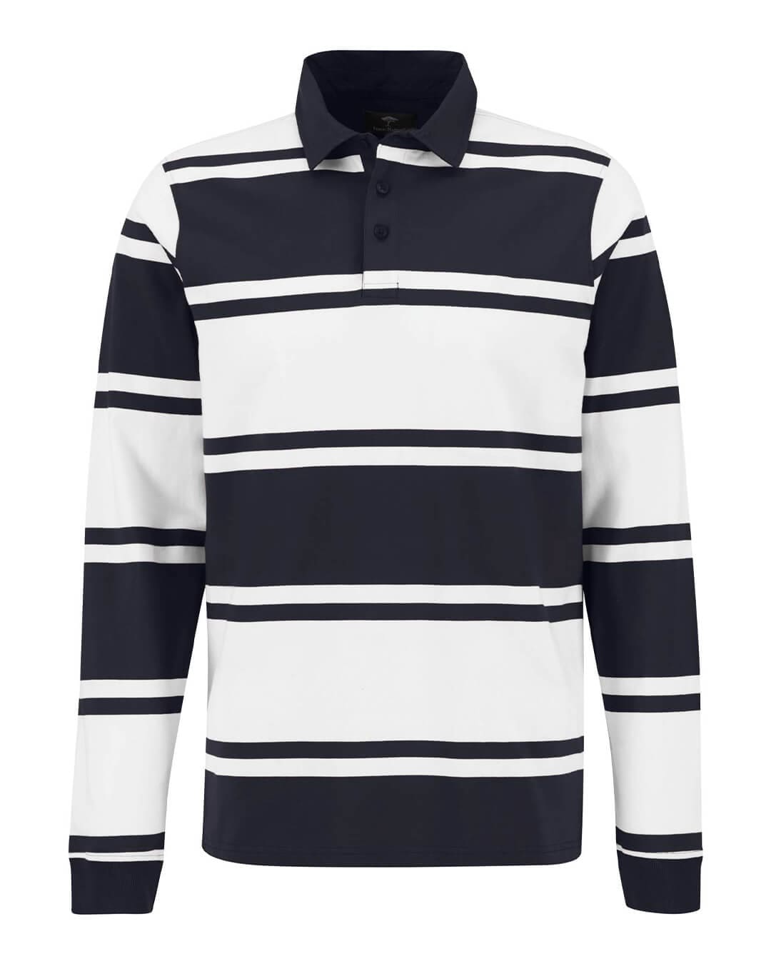 Fynch-Hatton Polo Shirts Fynch-Hatton Navy Striped Rugger