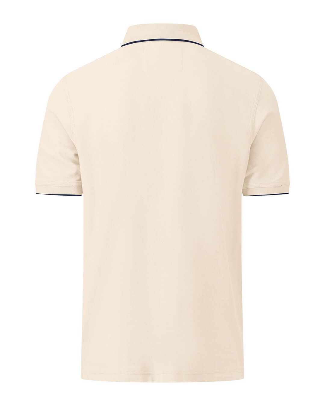 Fynch-Hatton Polo Shirts Fynch-Hatton Off White Modern Fit Supima Cotton Pique Polo Shirt