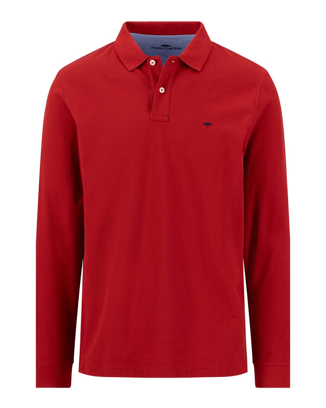 Fynch-Hatton Polo Shirts Fynch-Hatton Orange Fynch-Hatton Polo Ls Premium Cotton Brick F346