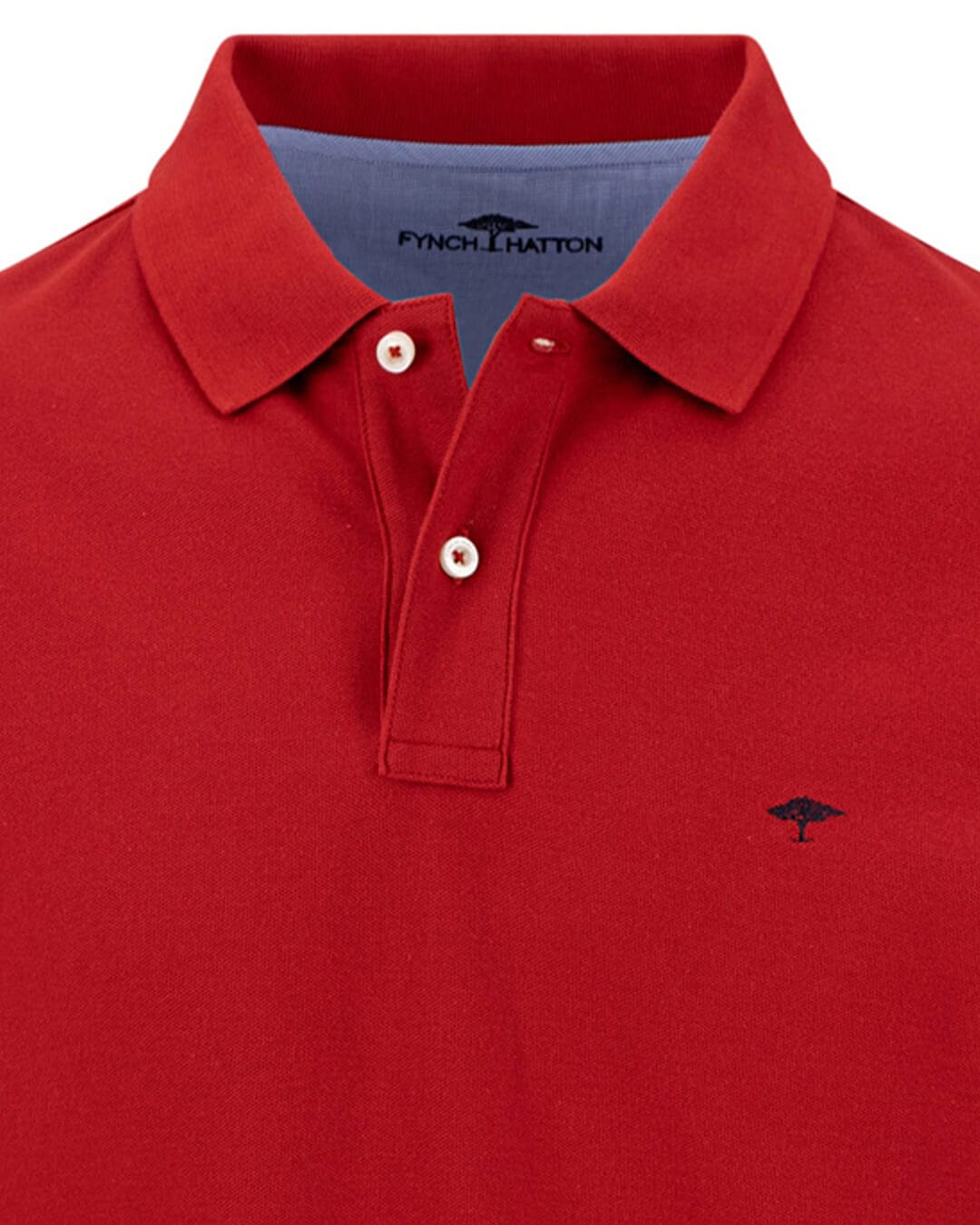 Fynch-Hatton Polo Shirts Fynch-Hatton Orange Fynch-Hatton Polo Ls Premium Cotton Brick F346