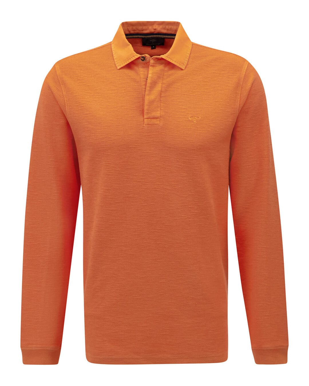 Fynch-Hatton Polo Shirts Fynch-Hatton Orange Garment Dye Rugger