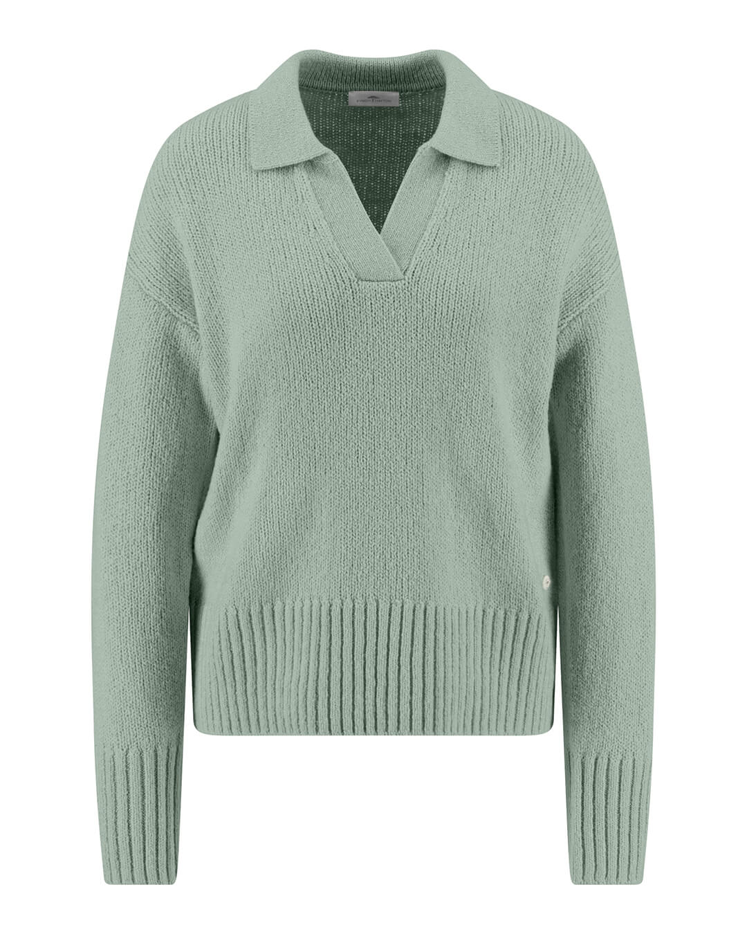 Fynch-Hatton Polo Shirts Fynch-Hatton Pullover Polo Collar Soft Sage Green