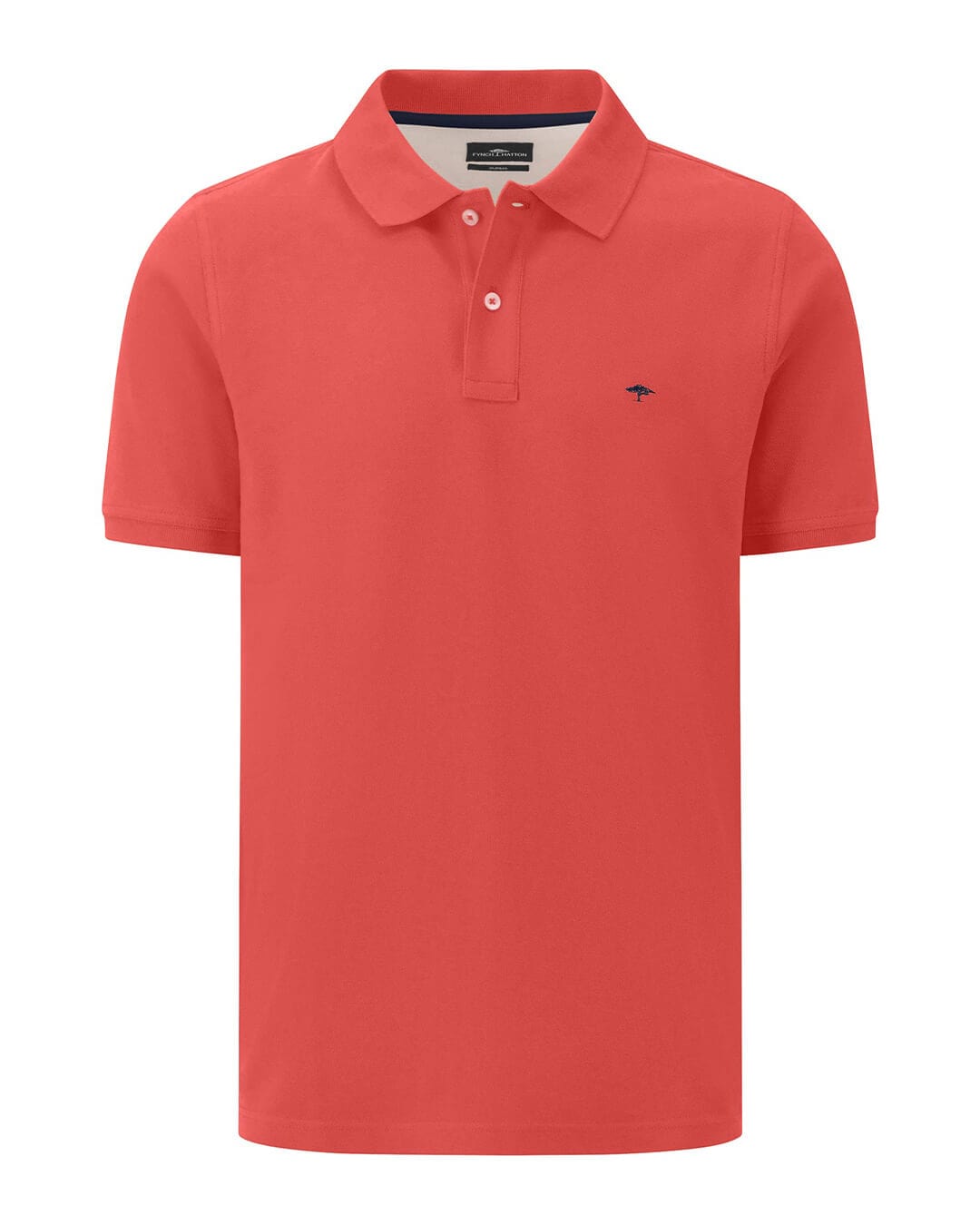 Fynch-Hatton Polo Shirts Fynch-Hatton Red Basic Supima Cotton Polo Shirt