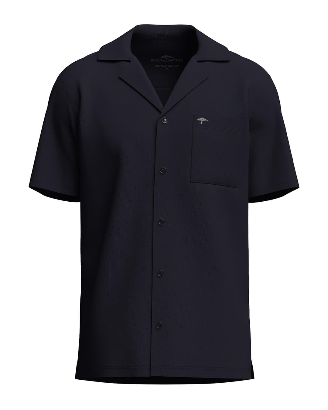Fynch-Hatton Polo Shirts Fynch-Hatton Resortshirt Premium Cotton Navy
