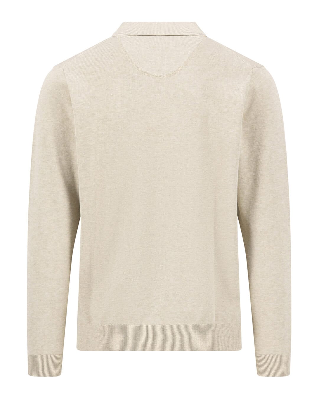 Fynch-Hatton Polo Shirts Fynch-Hatton Terracotta Superfine Long Sleeve Polo Shirt