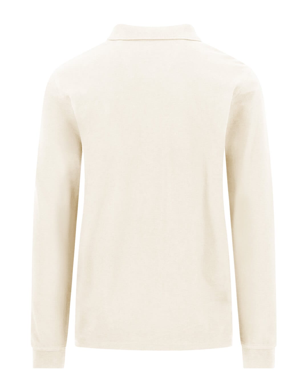 Fynch-Hatton Polo Shirts Fynch-Hatton White Premium Cotton Long Sleeve Polo Shirt