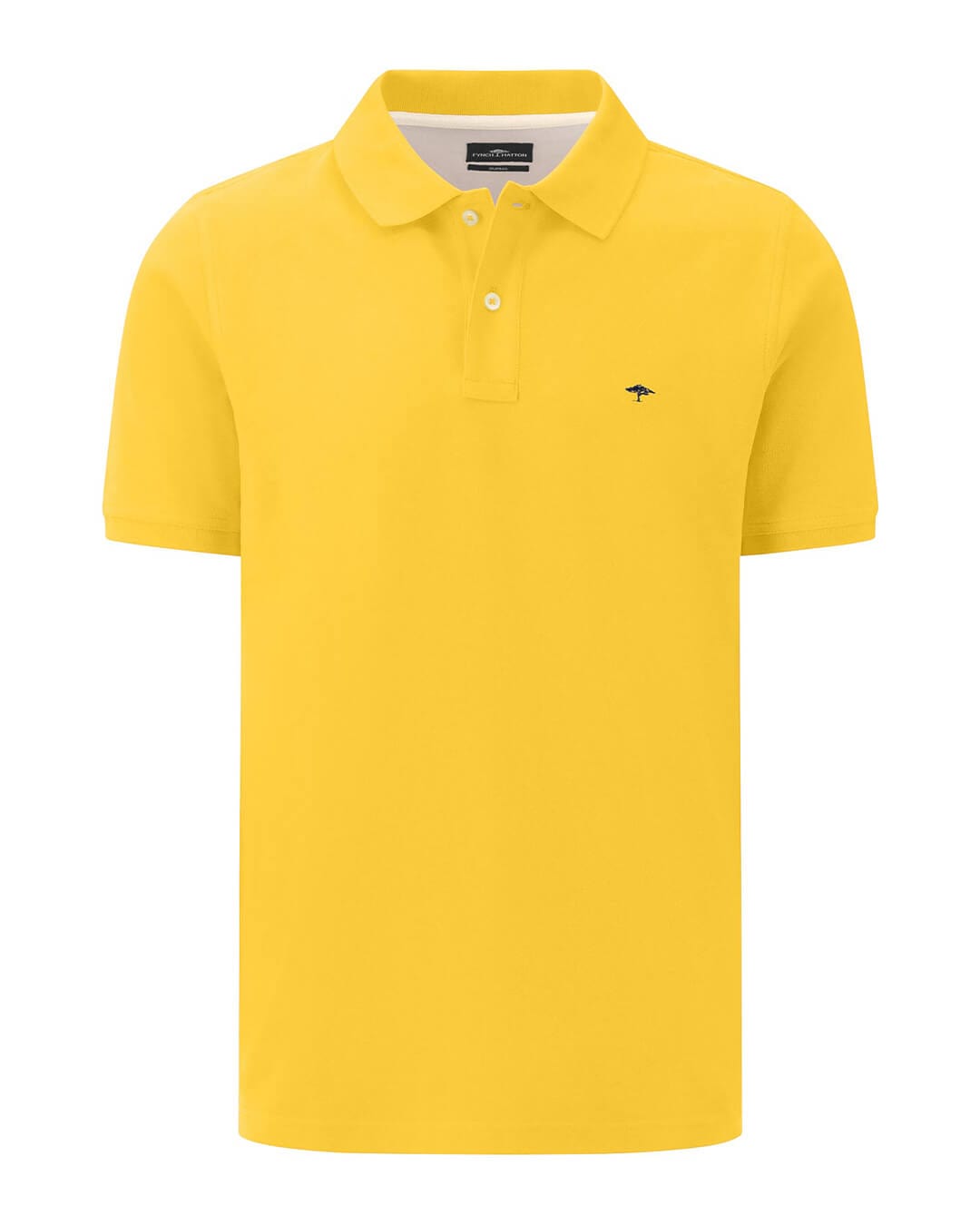 Fynch-Hatton Polo Shirts Fynch-Hatton Yellow Basic Supima Cotton Polo Shirt