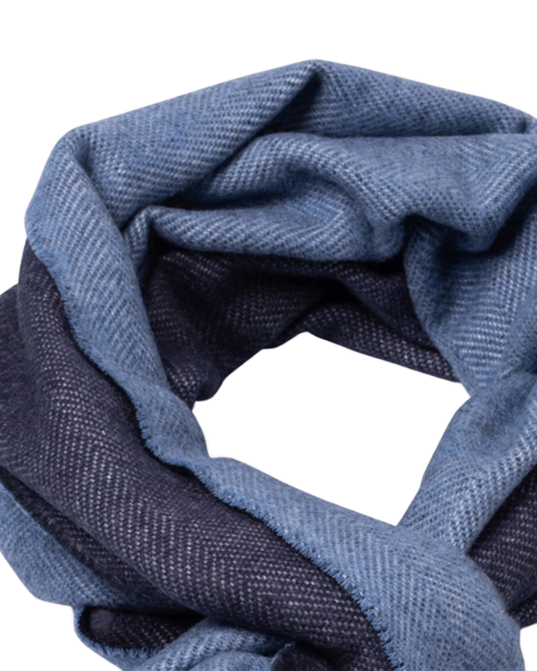 Fynch-Hatton Scarves ONE Fynch-Hatton Blue Fynch-Hatton Heringbone Wool Scarf Ink Blue F661