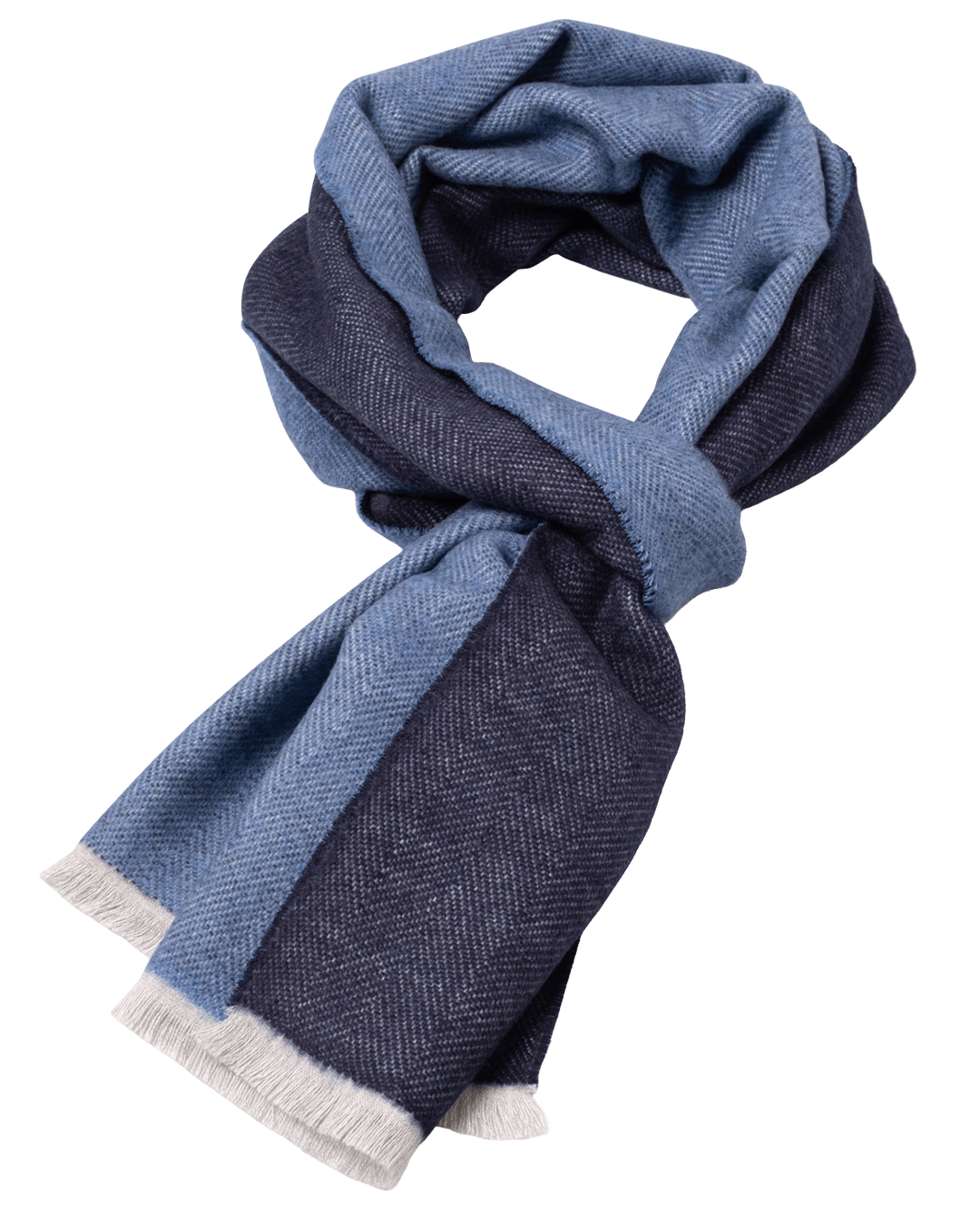 Fynch-Hatton Scarves ONE Fynch-Hatton Blue Fynch-Hatton Heringbone Wool Scarf Ink Blue F661