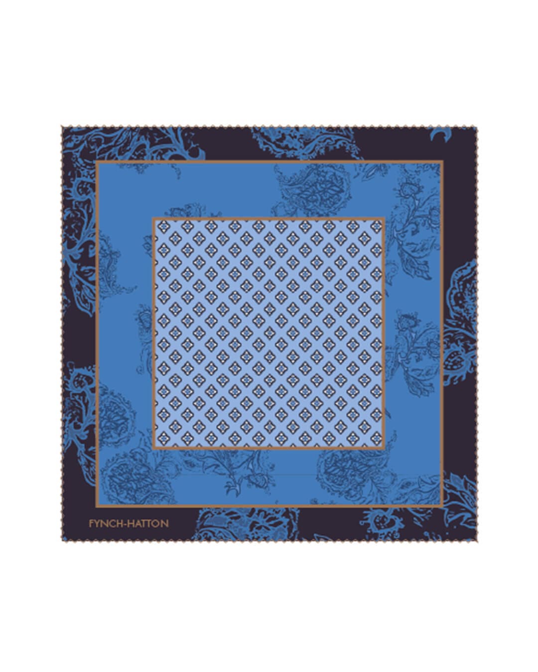 Fynch-Hatton Scarves ONE Fynch-Hatton Blue Fynch-Hatton Scarf Colorful Paisley Pacific Blue F651